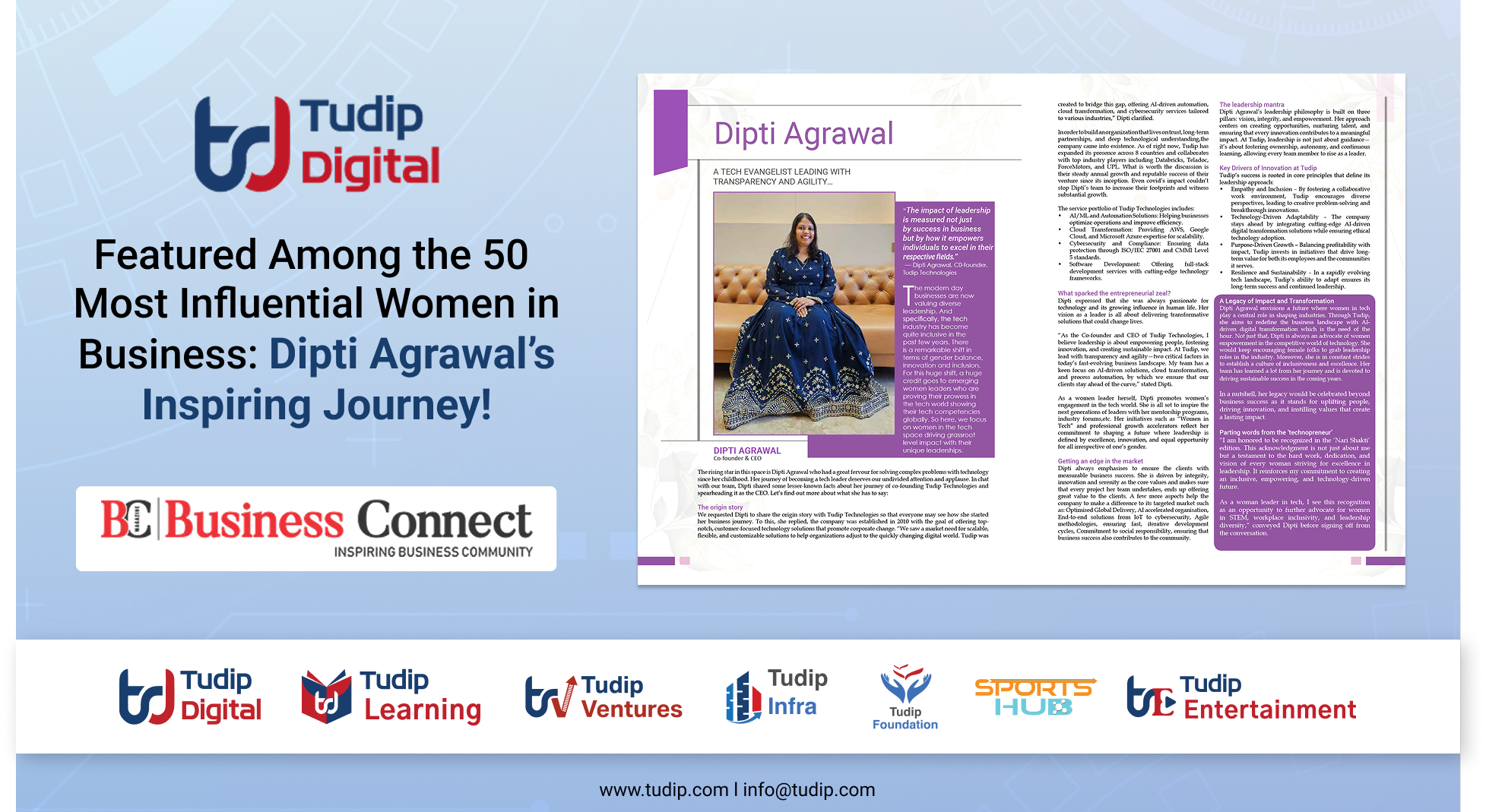 Dipti Agrawal Recognized Among the 50 Most Influential Women in Business 2025!